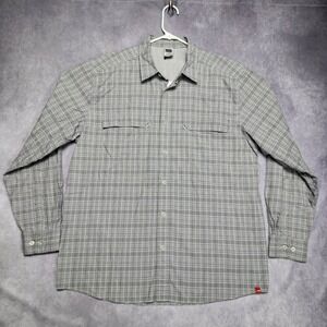 The North Face Mens XL Gray Plaid Long Sleeve Button Up Shirt